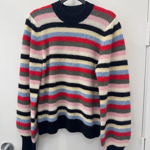 Ganni Wool Blend Mock Turtle Neck Sweater Size L - Picture 7 of 7